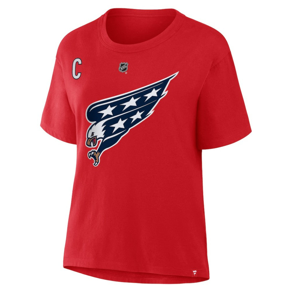 Alexander Ovechkin Washington Capitals Fanatics Women's Authentic Stack Name & Number T-Shirt - Red | Fanatics Lifestyle