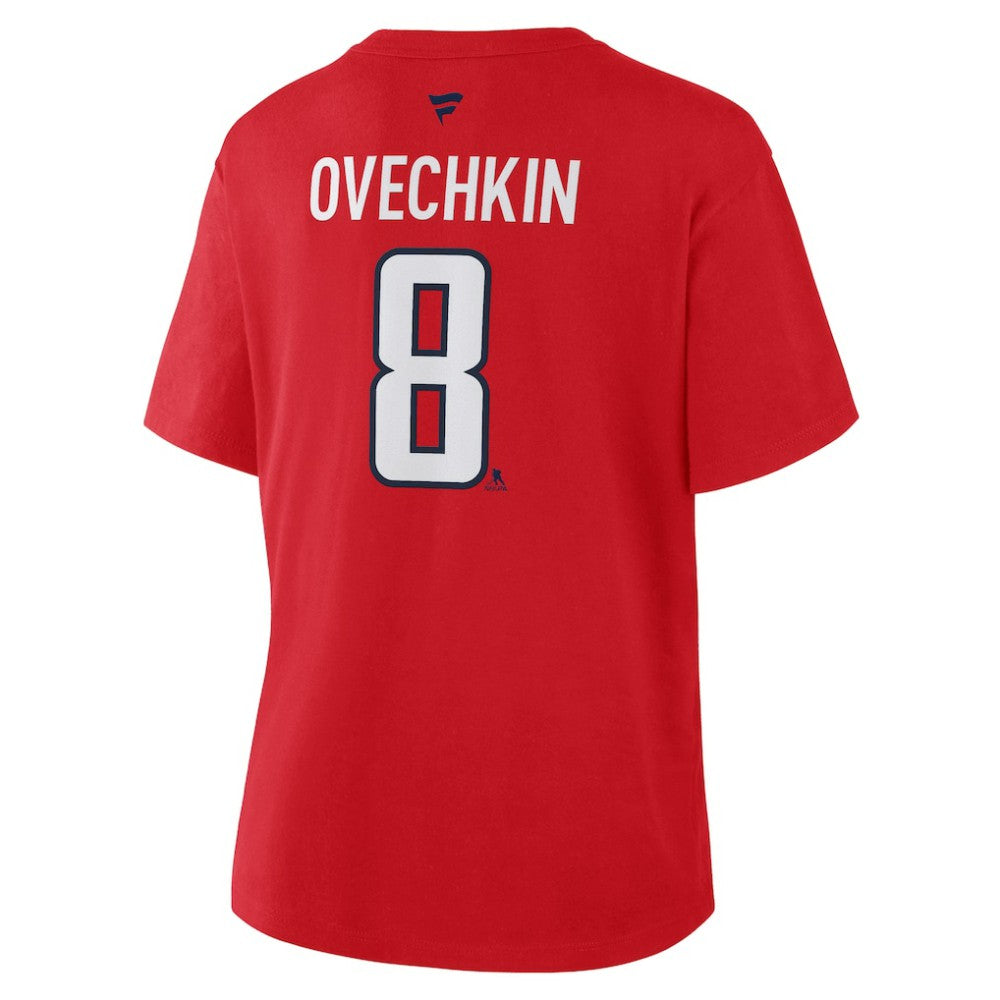 Alexander Ovechkin Washington Capitals Fanatics Women's Authentic Stack Name & Number T-Shirt - Red | Fanatics Lifestyle