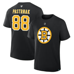 David Pastrnak Boston Bruins Fanatics Authentic Stack Name & Number T-Shirt - Black | Fanatics sale