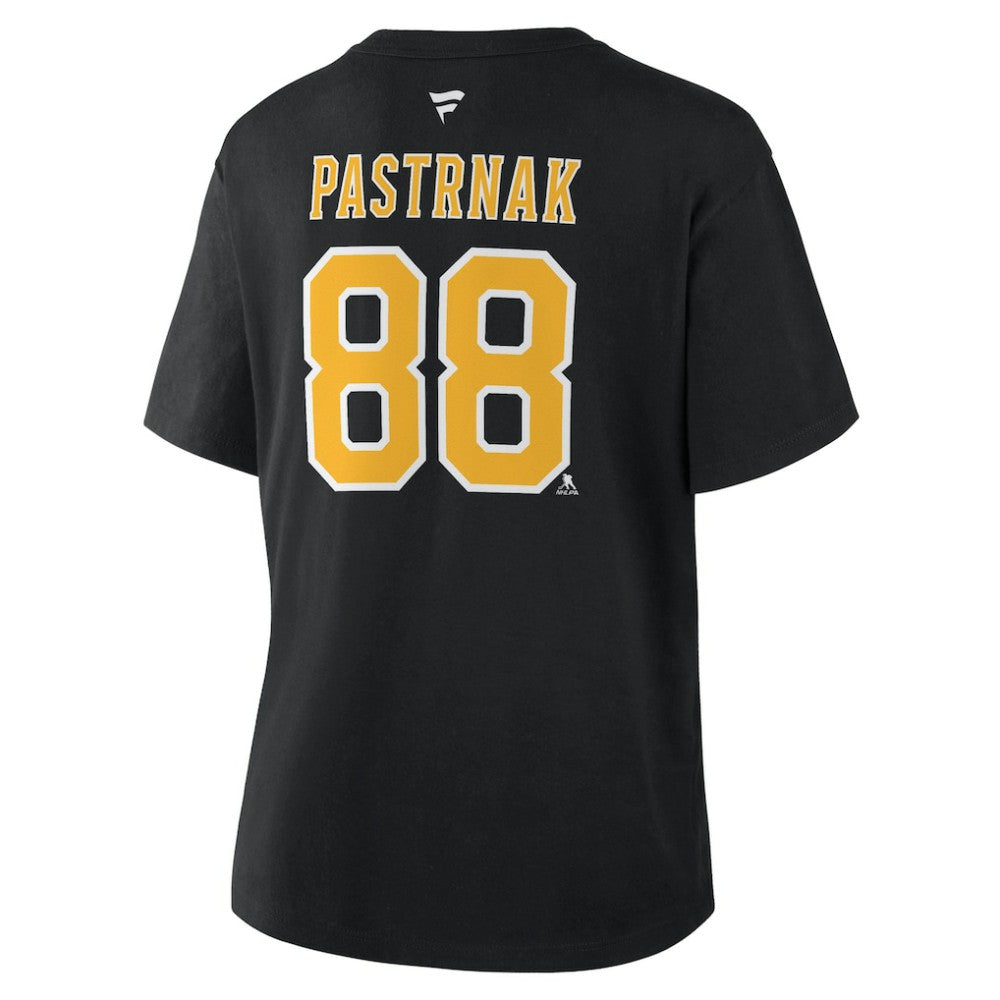 David Pastrnak Boston Bruins Fanatics Women's Authentic Stack Name & Number T-Shirt - Black | Fanatics online