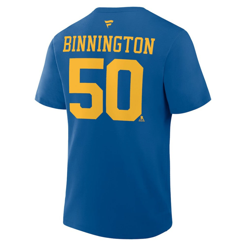 Jordan Binnington St. Louis Blues Fanatics Authentic Stack Name & Number T-Shirt - Blue | Fanatics sale