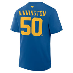 Jordan Binnington St. Louis Blues Fanatics Authentic Stack Name & Number T-Shirt - Blue | Fanatics sale