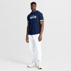 Seattle Seahawks Optimal Play Short Sleeve Hooded T-Shirt - College Navy - Fanatics
