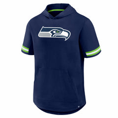 Seattle Seahawks Optimal Play Short Sleeve Hooded T-Shirt - College Navy - Fanatics