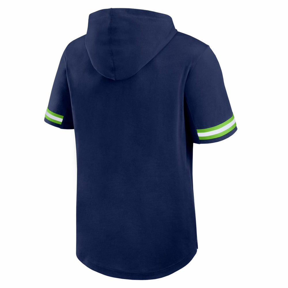 Seattle Seahawks Optimal Play Short Sleeve Hooded T-Shirt - College Navy - Fanatics