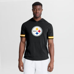 Pittsburgh Steelers Optimal Play Short Sleeve Hooded T-Shirt - Black - Fanatics