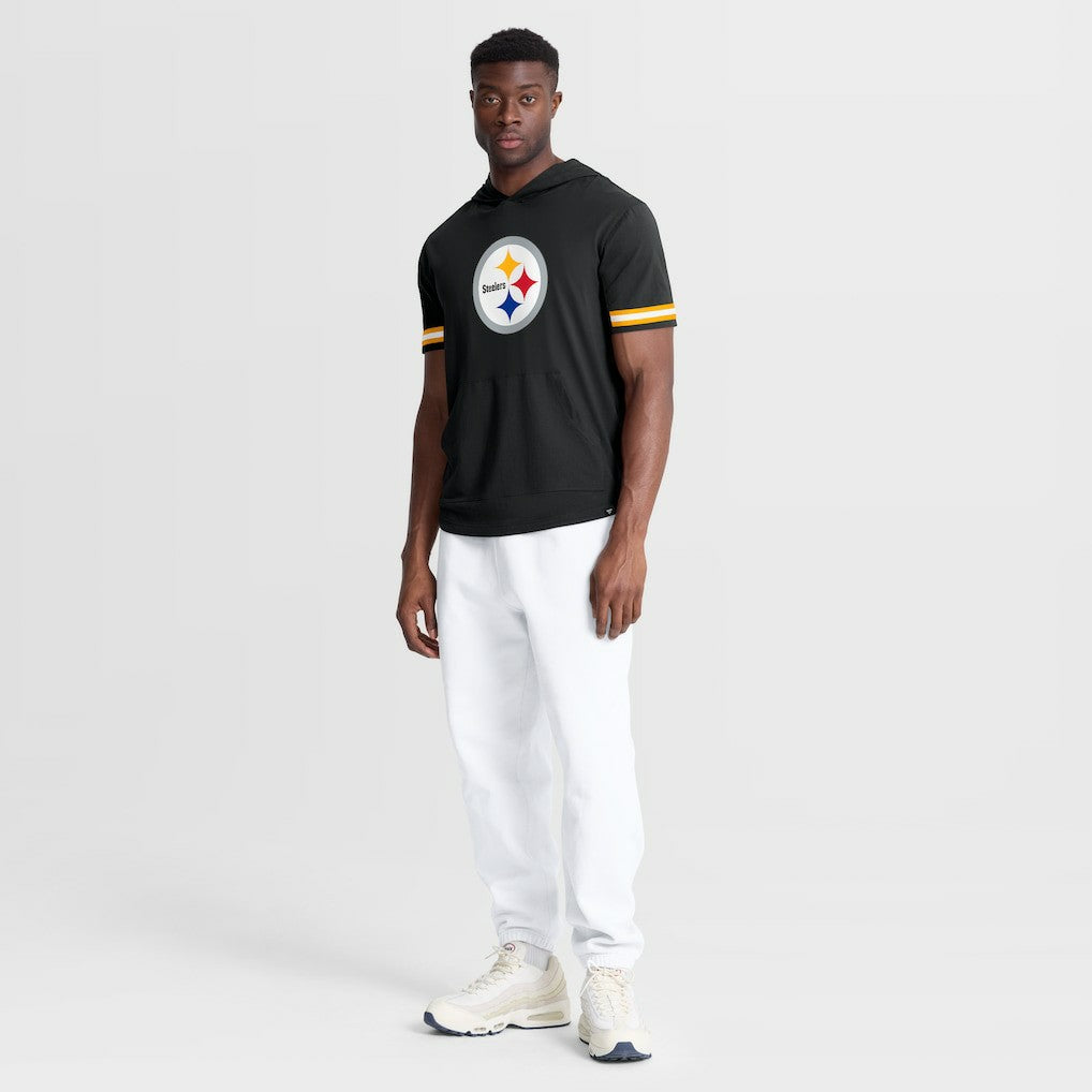 Pittsburgh Steelers Optimal Play Short Sleeve Hooded T-Shirt - Black - Fanatics