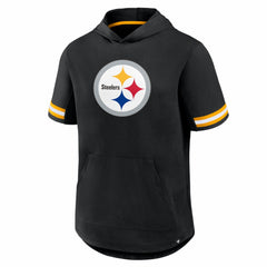 Pittsburgh Steelers Optimal Play Short Sleeve Hooded T-Shirt - Black - Fanatics