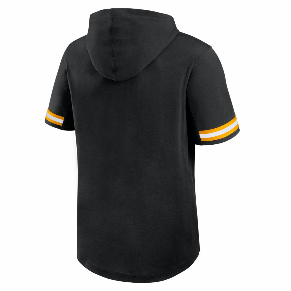 Pittsburgh Steelers Optimal Play Short Sleeve Hooded T-Shirt - Black - Fanatics