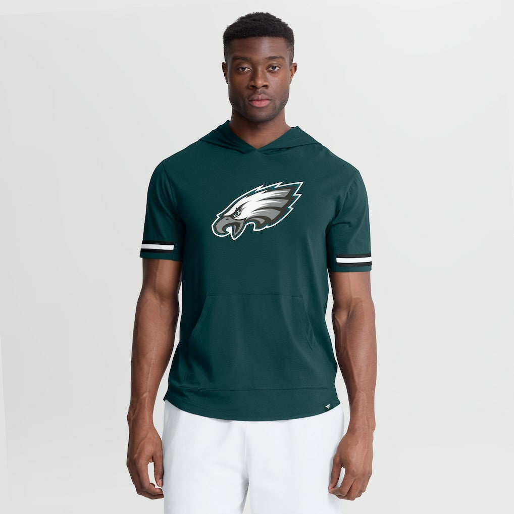 Philadelphia Eagles Optimal Play Short Sleeve Hooded T-Shirt - Midnight Green - Fanatics