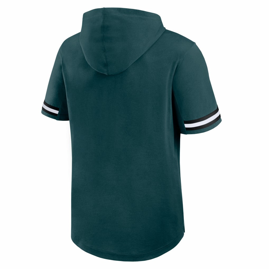 Philadelphia Eagles Optimal Play Short Sleeve Hooded T-Shirt - Midnight Green - Fanatics