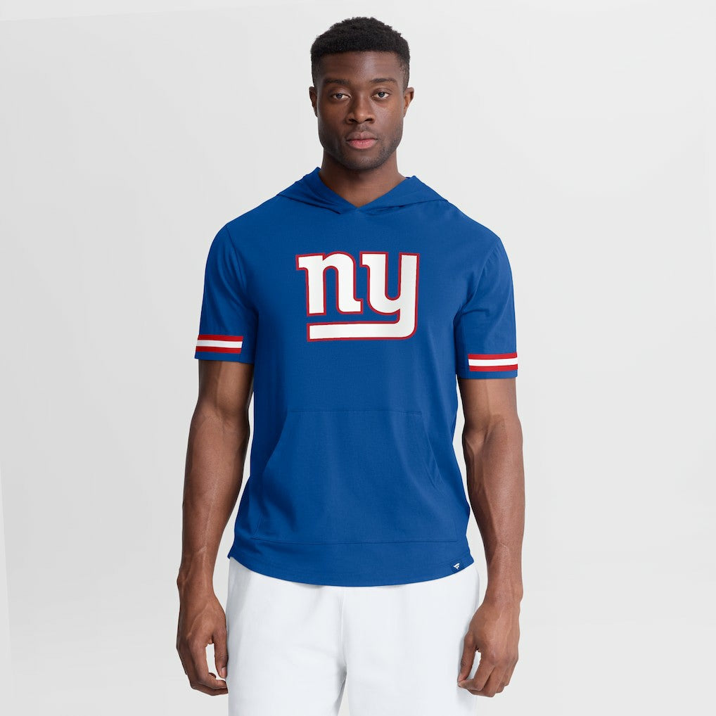 New York Giants Optimal Play Short Sleeve Hooded T-Shirt - Royal - Fanatics
