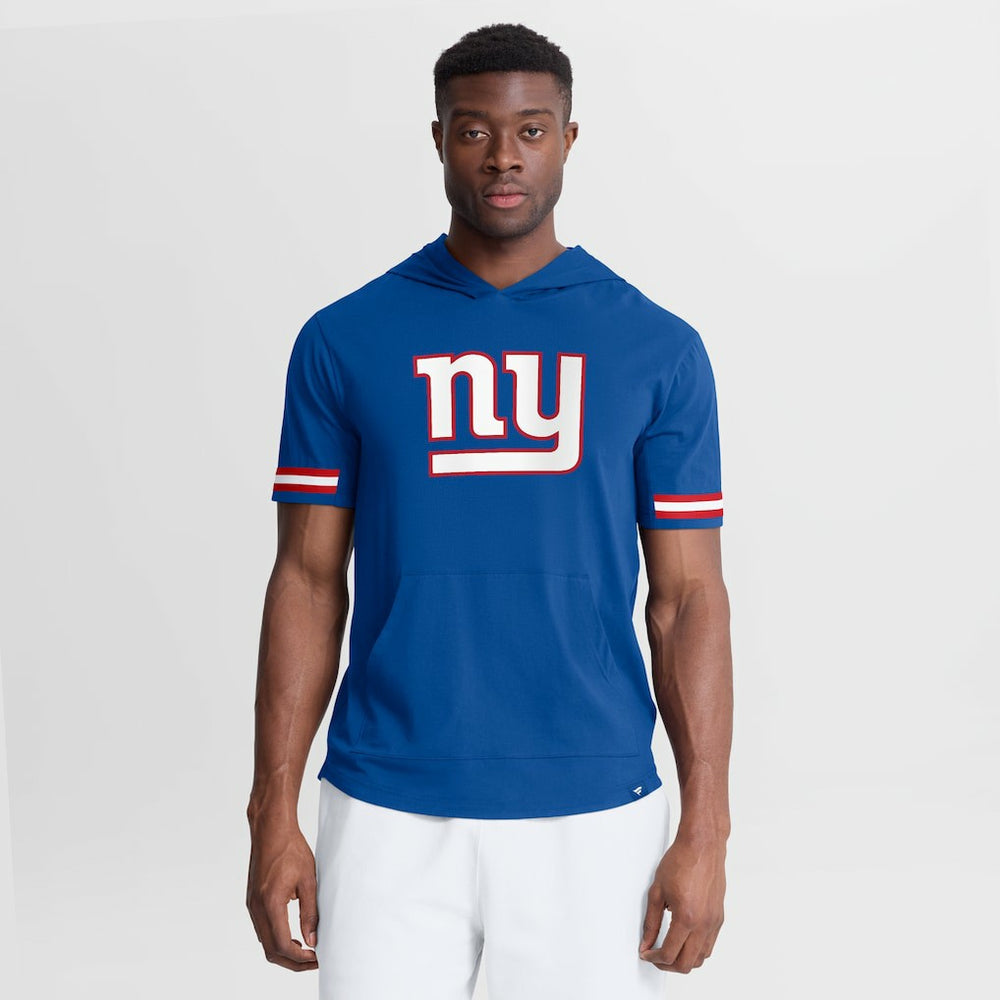 New York Giants Optimal Play Short Sleeve Hooded T-Shirt - Royal - Fanatics