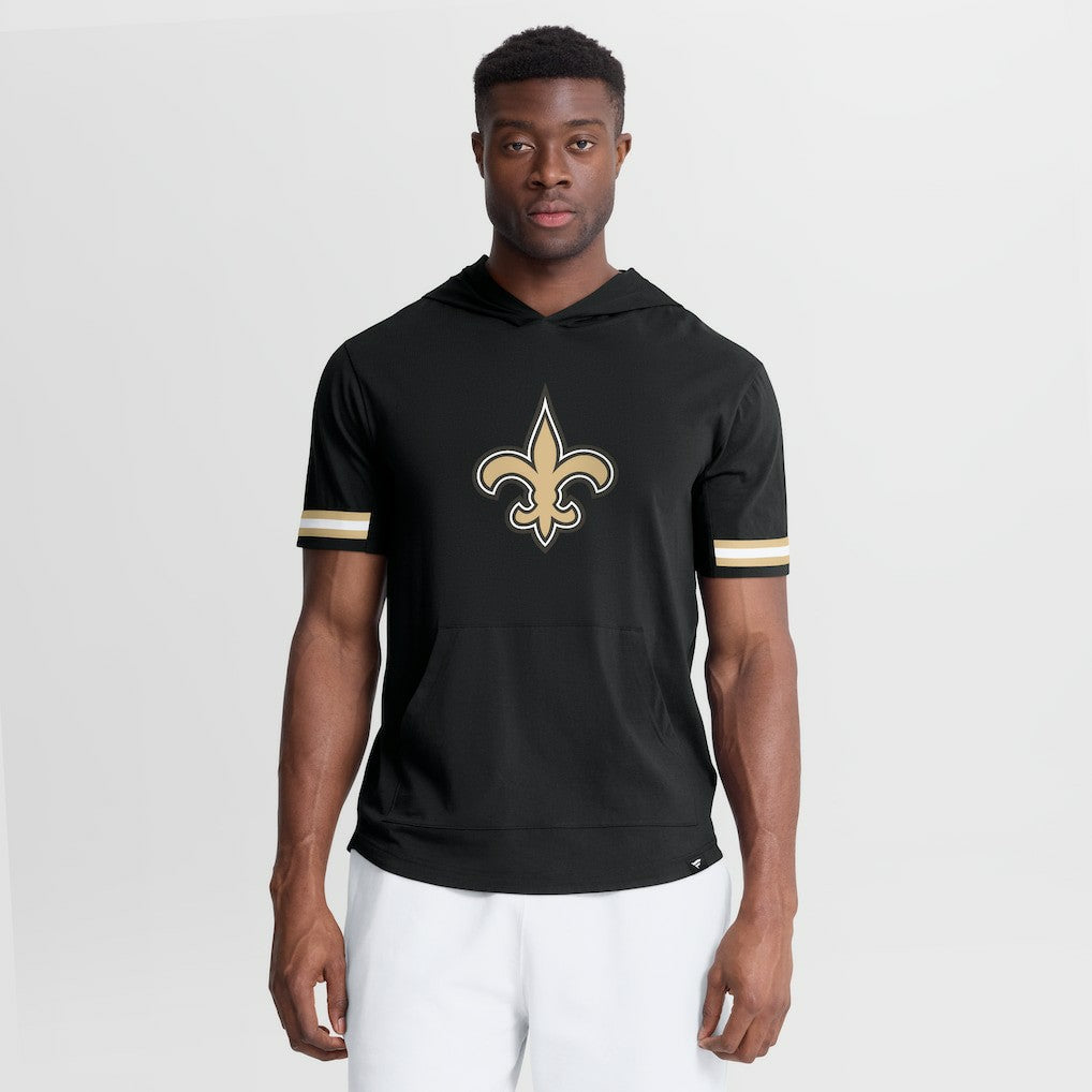 New Orleans Saints Optimal Play Short Sleeve Hooded T-Shirt - Black - Fanatics