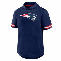 New England Patriots Optimal Play Short Sleeve Hooded T-Shirt - Navy - Fanatics
