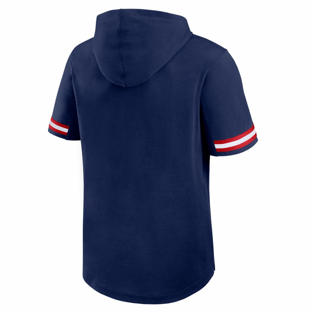 New England Patriots Optimal Play Short Sleeve Hooded T-Shirt - Navy - Fanatics