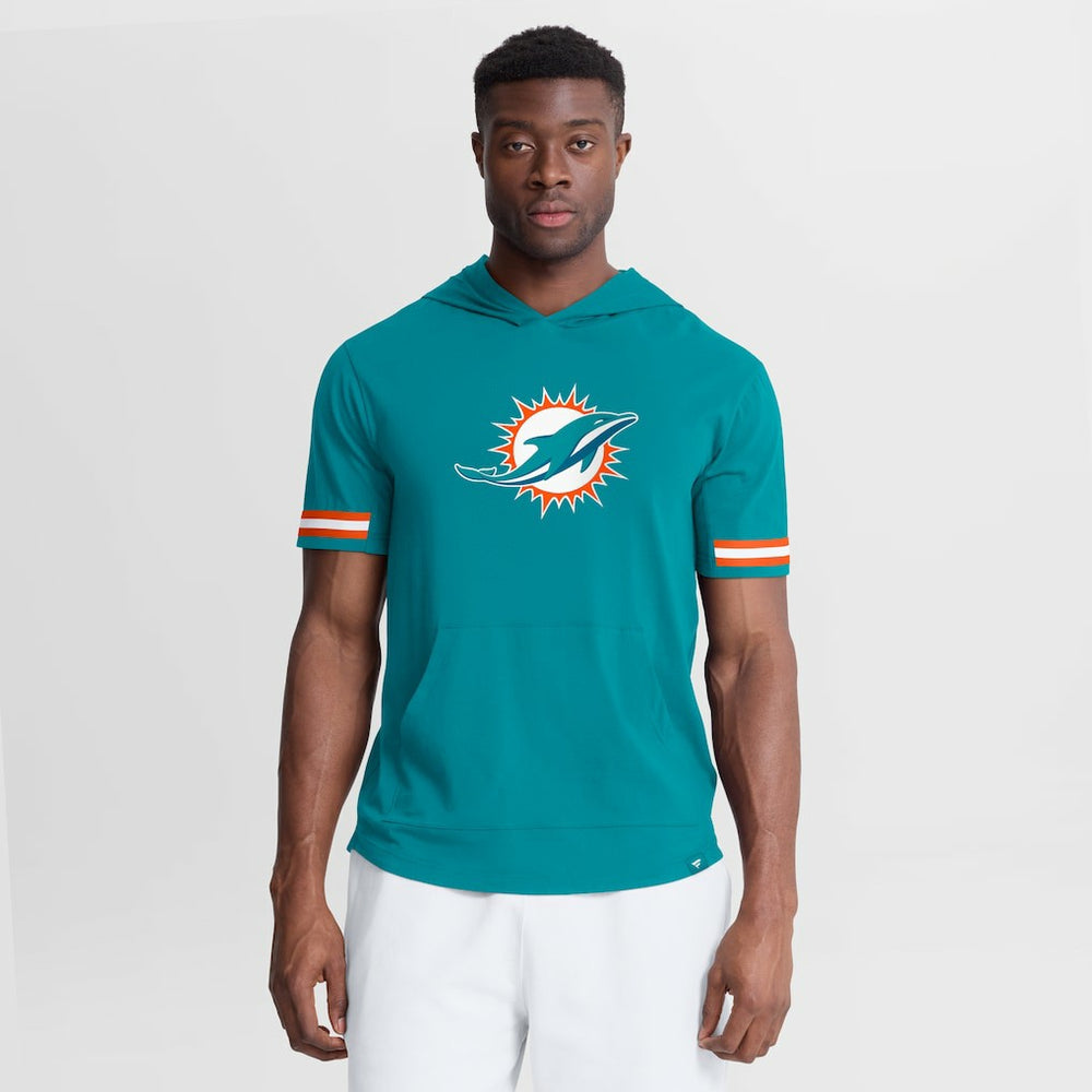 Miami Dolphins Optimal Play Short Sleeve Hooded T-Shirt - Aqua - Fanatics