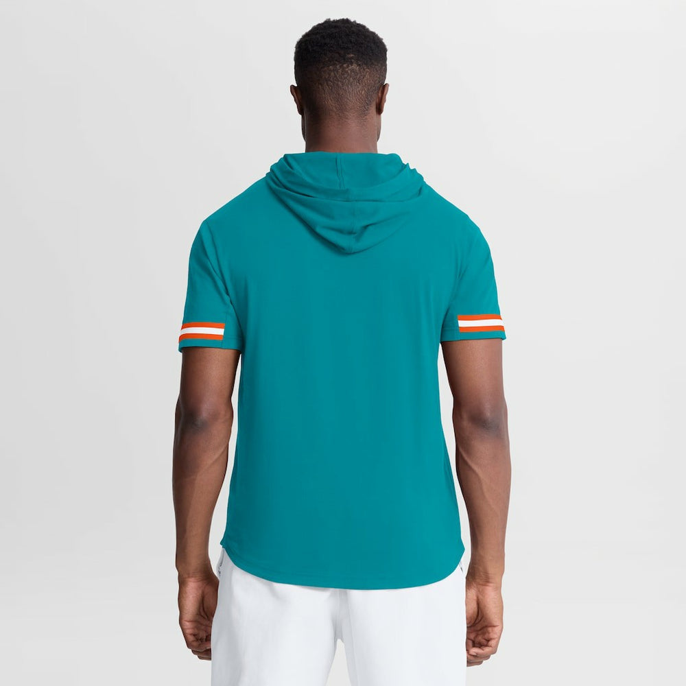 Miami Dolphins Optimal Play Short Sleeve Hooded T-Shirt - Aqua - Fanatics