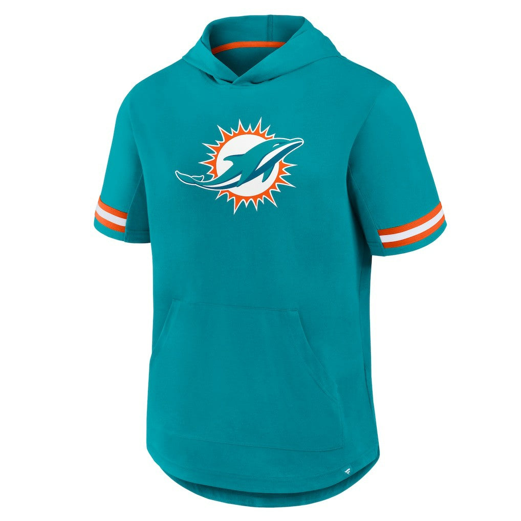 Miami Dolphins Optimal Play Short Sleeve Hooded T-Shirt - Aqua - Fanatics