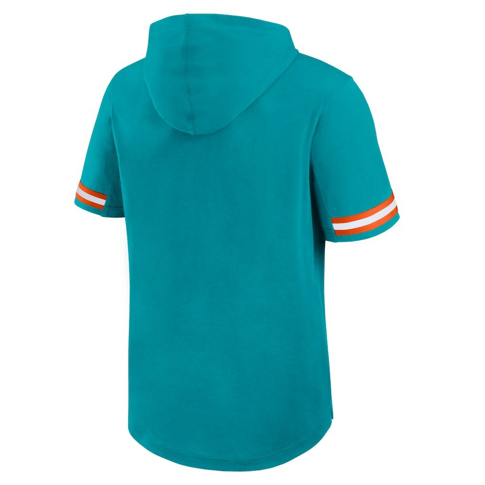 Miami Dolphins Optimal Play Short Sleeve Hooded T-Shirt - Aqua - Fanatics
