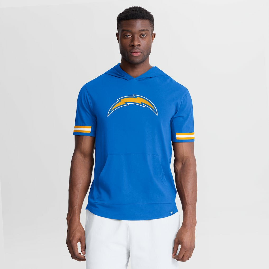 Los Angeles Chargers Optimal Play Short Sleeve Hooded T-Shirt - Powder Blue - Fanatics