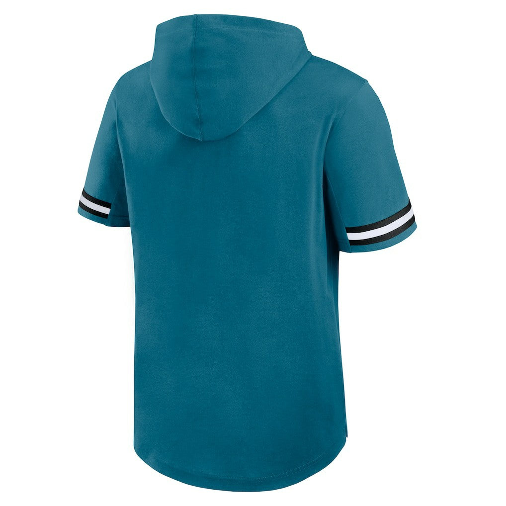 Jacksonville Jaguars Optimal Play Short Sleeve Hooded T-Shirt - Teal - Fanatics