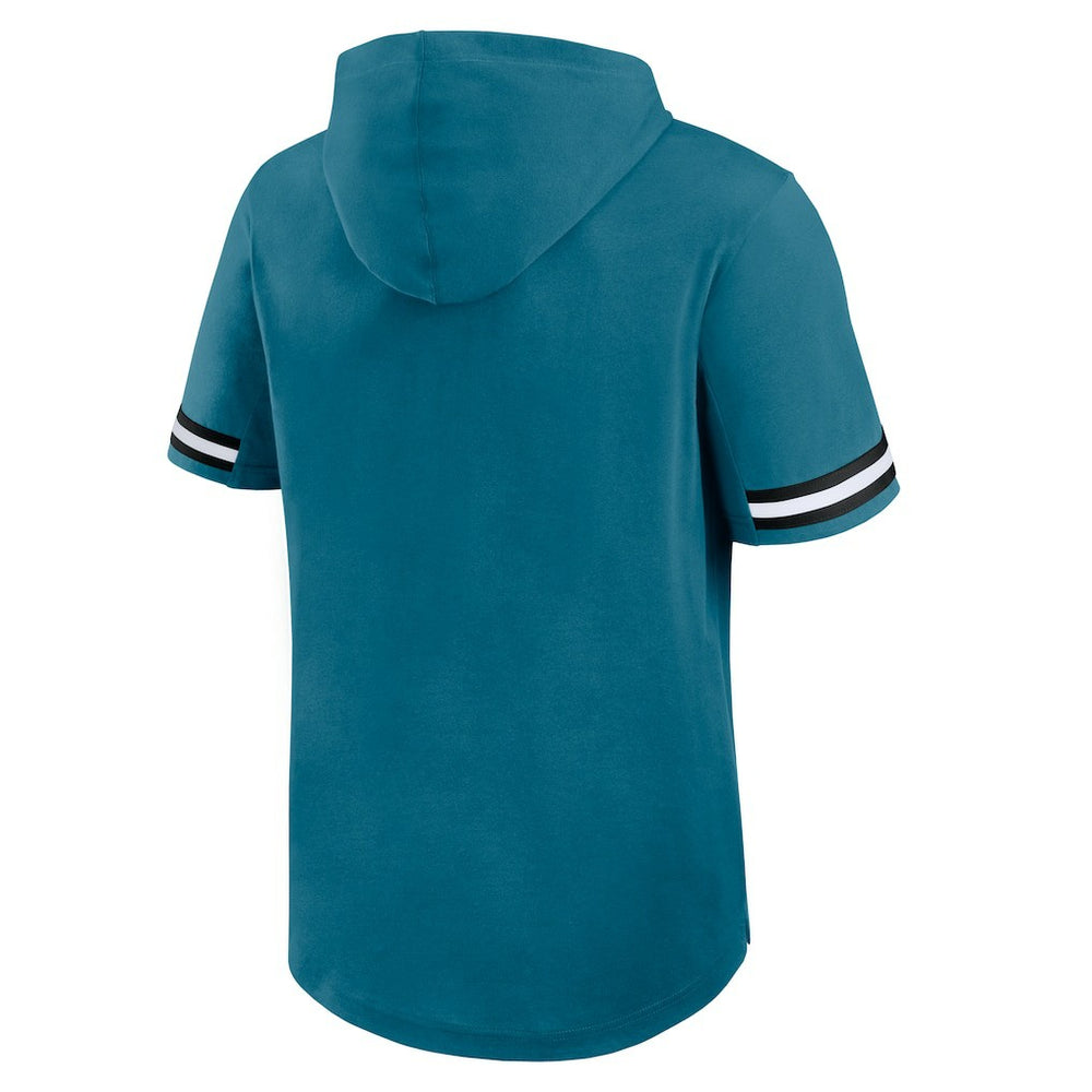 Jacksonville Jaguars Optimal Play Short Sleeve Hooded T-Shirt - Teal - Fanatics