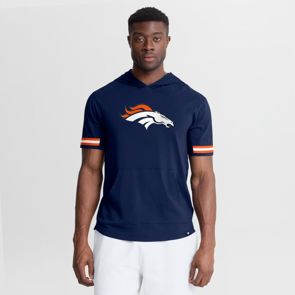 Denver Broncos Optimal Play Short Sleeve Hooded T-Shirt - Navy - Fanatics