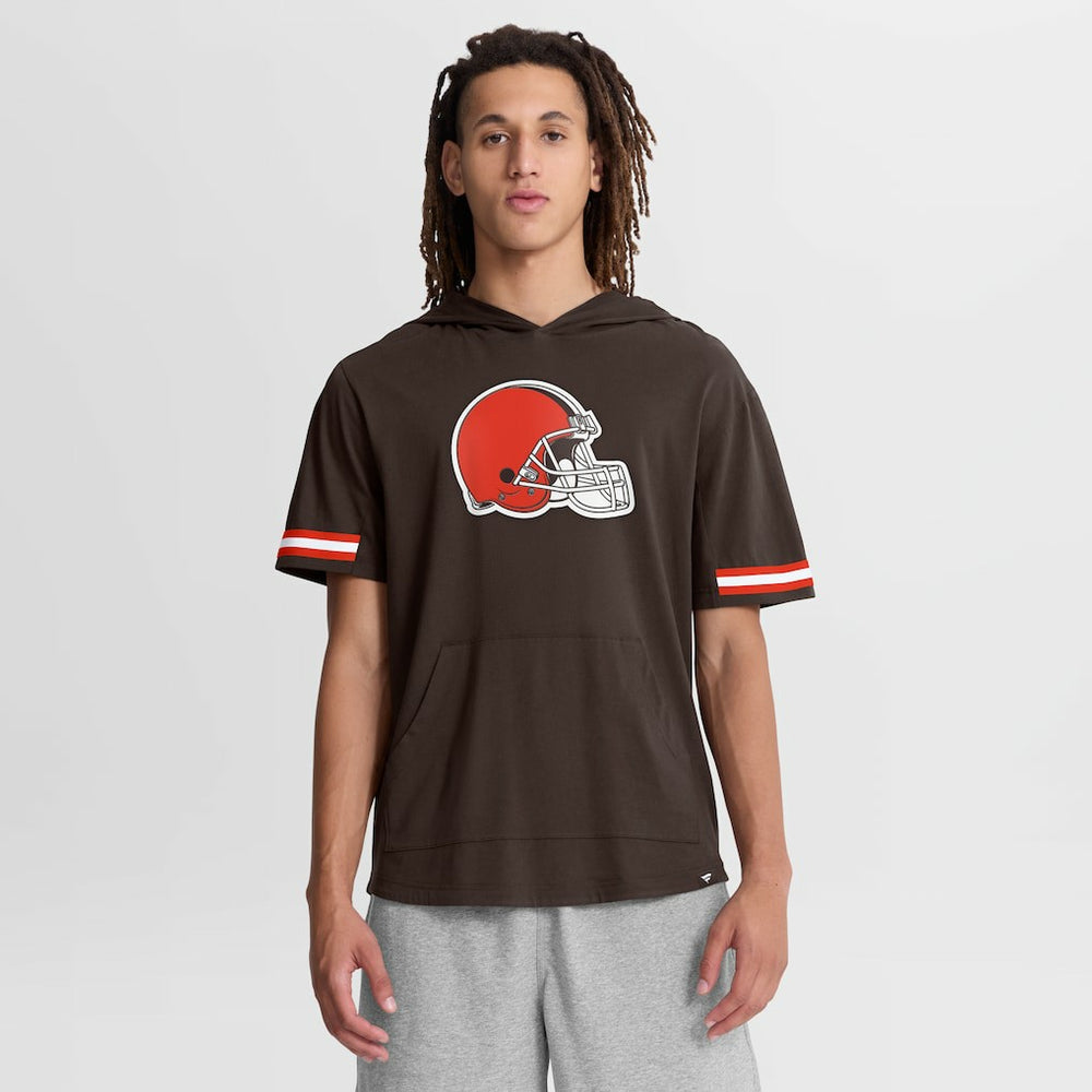 Cleveland Browns Optimal Play Short Sleeve Hooded T-Shirt - Brown - Fanatics