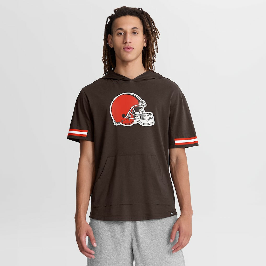 Cleveland Browns Optimal Play Short Sleeve Hooded T-Shirt - Brown - Fanatics