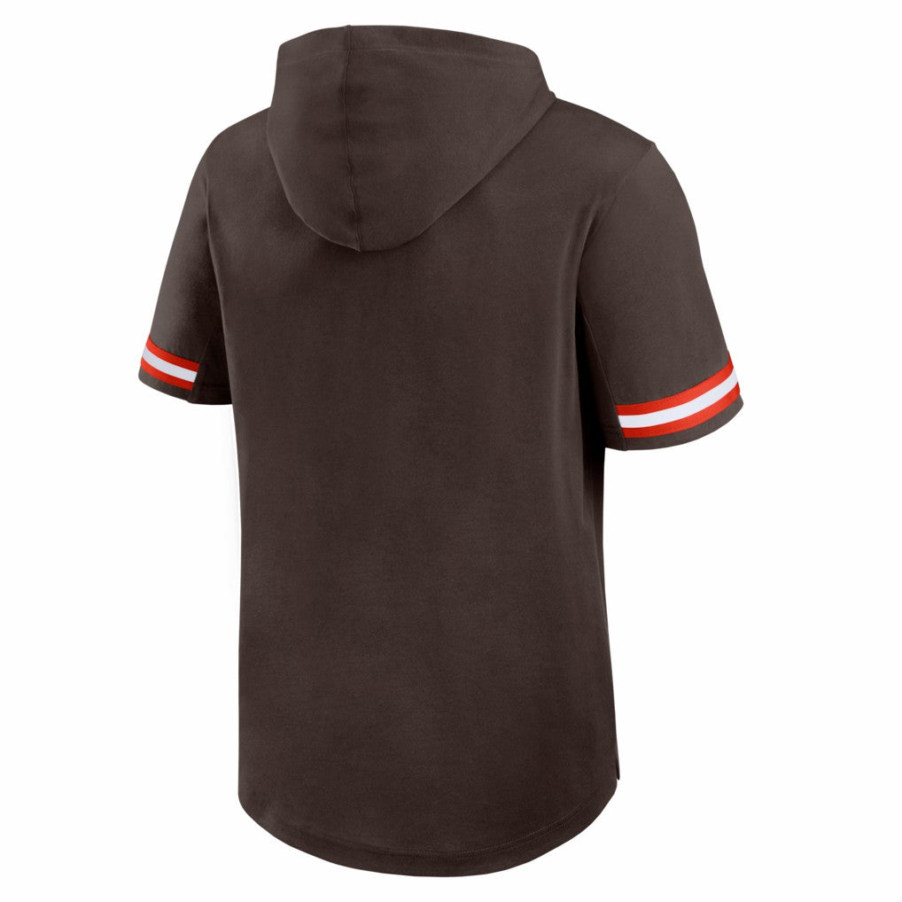 Cleveland Browns Optimal Play Short Sleeve Hooded T-Shirt - Brown - Fanatics