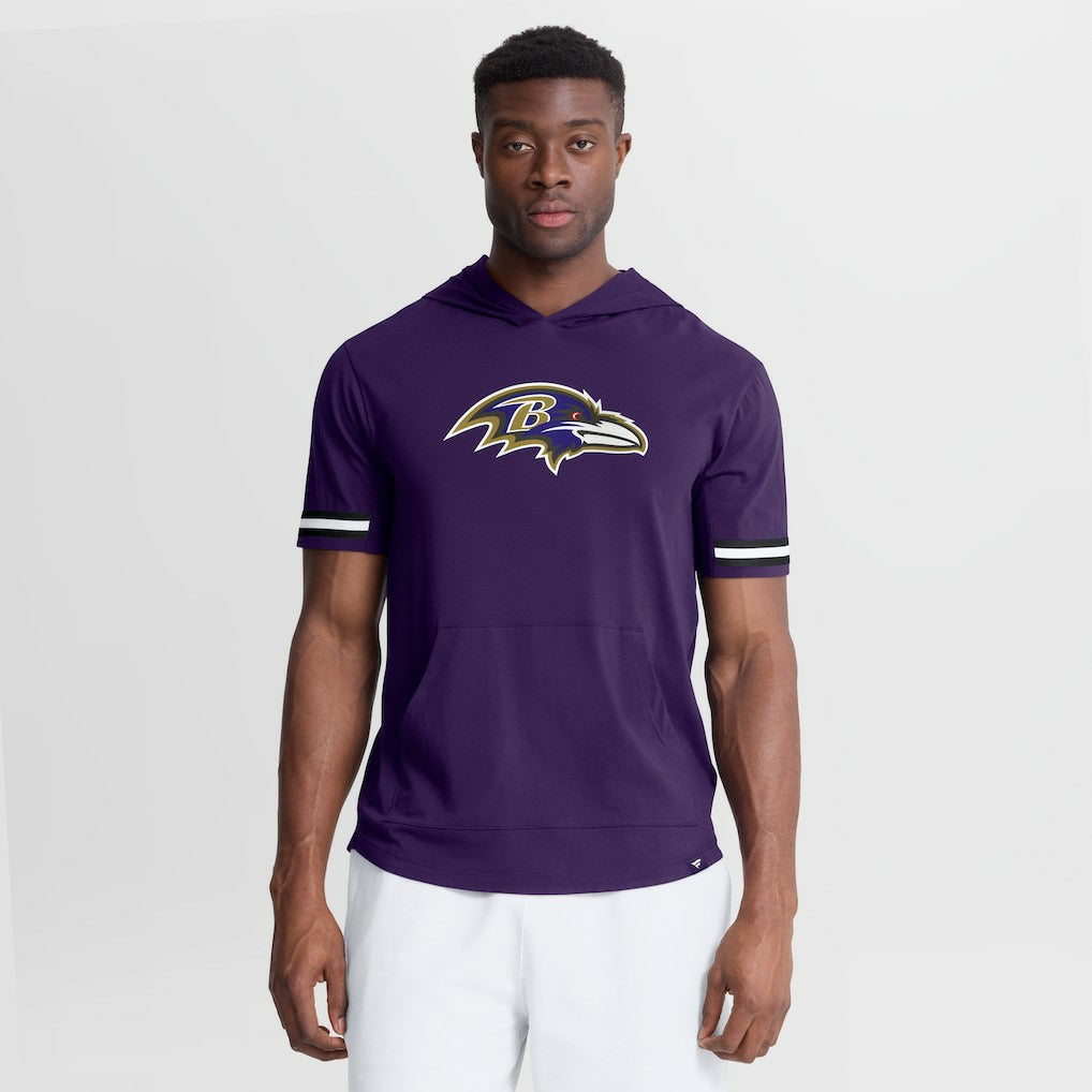 Baltimore Ravens Optimal Play Short Sleeve Hooded T-Shirt - Purple - Fanatics