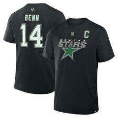 Jamie Benn Dallas Stars Fanatics Authentic Stack Name & Number T-Shirt - Black | Fanatics sale