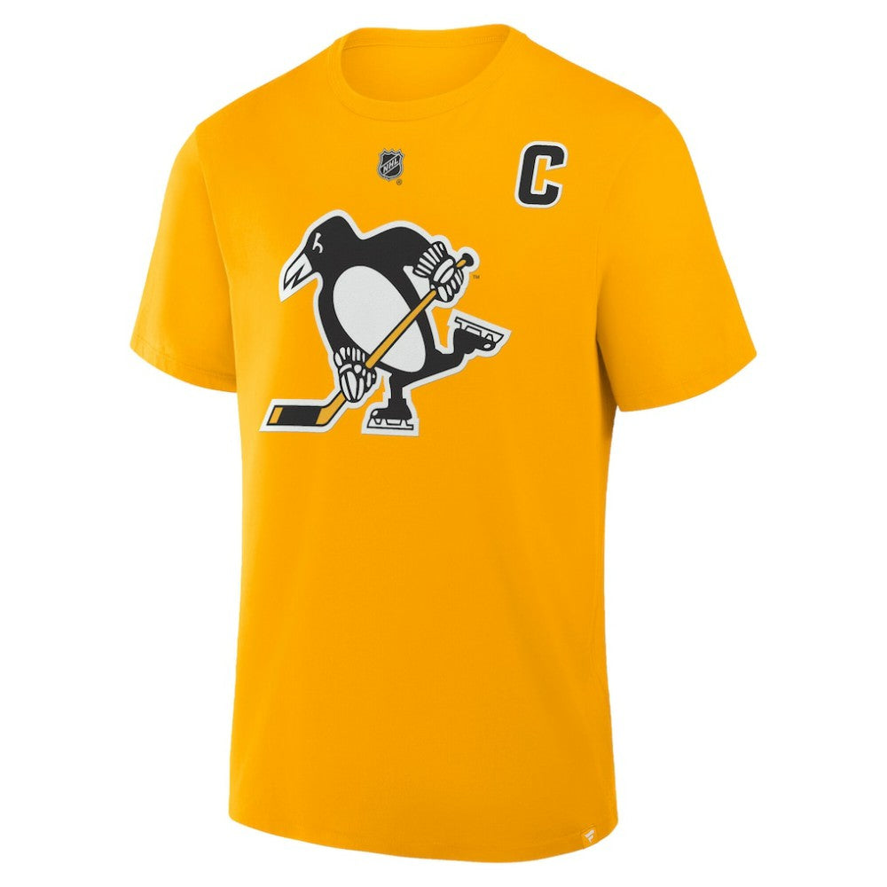 Sidney Crosby Pittsburgh Penguins Fanatics Authentic Stack Name & Number T-Shirt - Gold | Fanatics sale