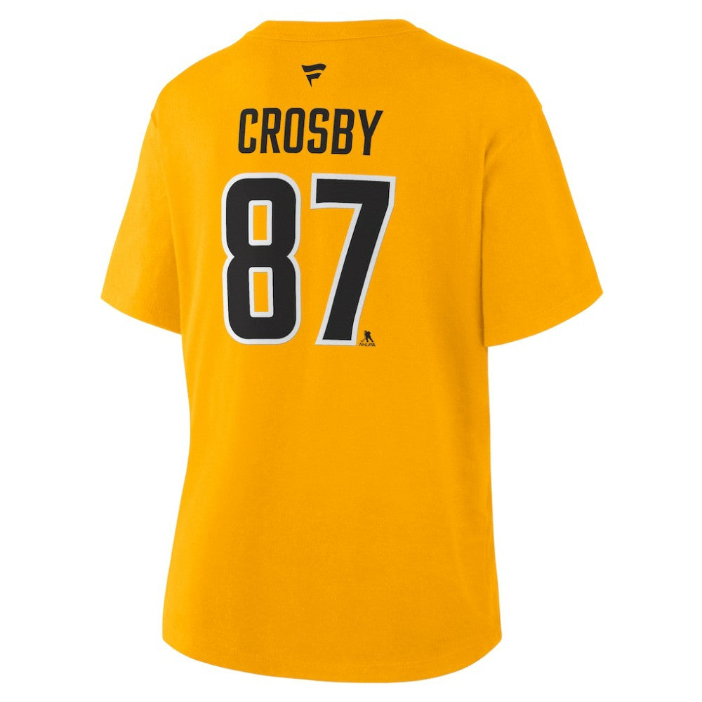 Sidney Crosby Pittsburgh Penguins Fanatics Women's Authentic Stack Name & Number T-Shirt - Gold | Fanatics on sale