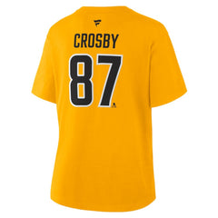 Sidney Crosby Pittsburgh Penguins Fanatics Women's Authentic Stack Name & Number T-Shirt - Gold | Fanatics on sale