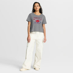 Buffalo Bills Women's Overplayed Tribute Tri-Blend Boxy T-Shirt - Heather Gray - Fanatics