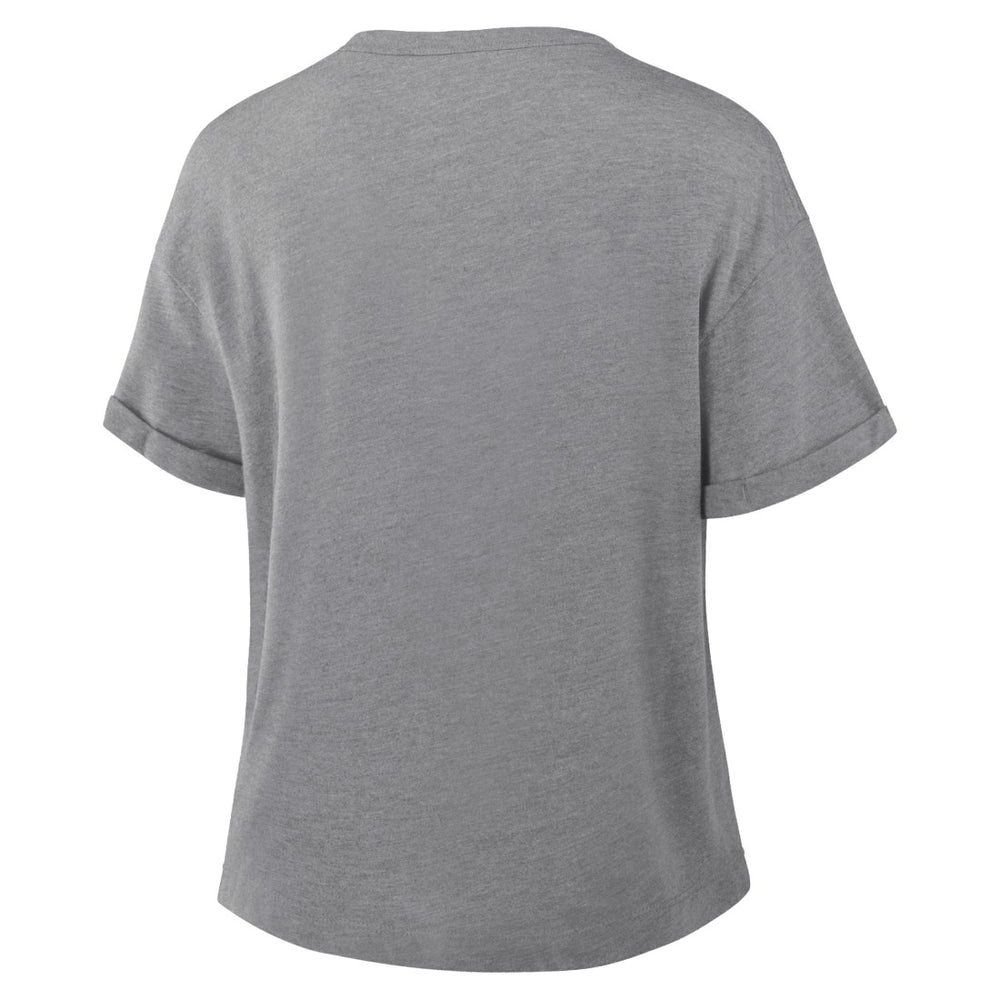 Green Bay Packers Women's Overplayed Tribute Tri-Blend Boxy T-Shirt - Heather Gray - Fanatics