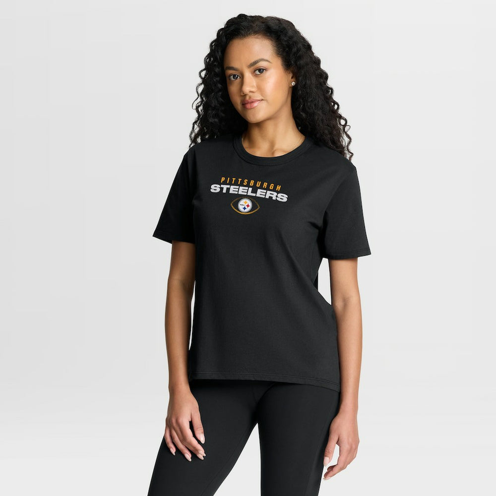 Pittsburgh Steelers Women's Fade Legacy T-Shirt - Black - Fanatics