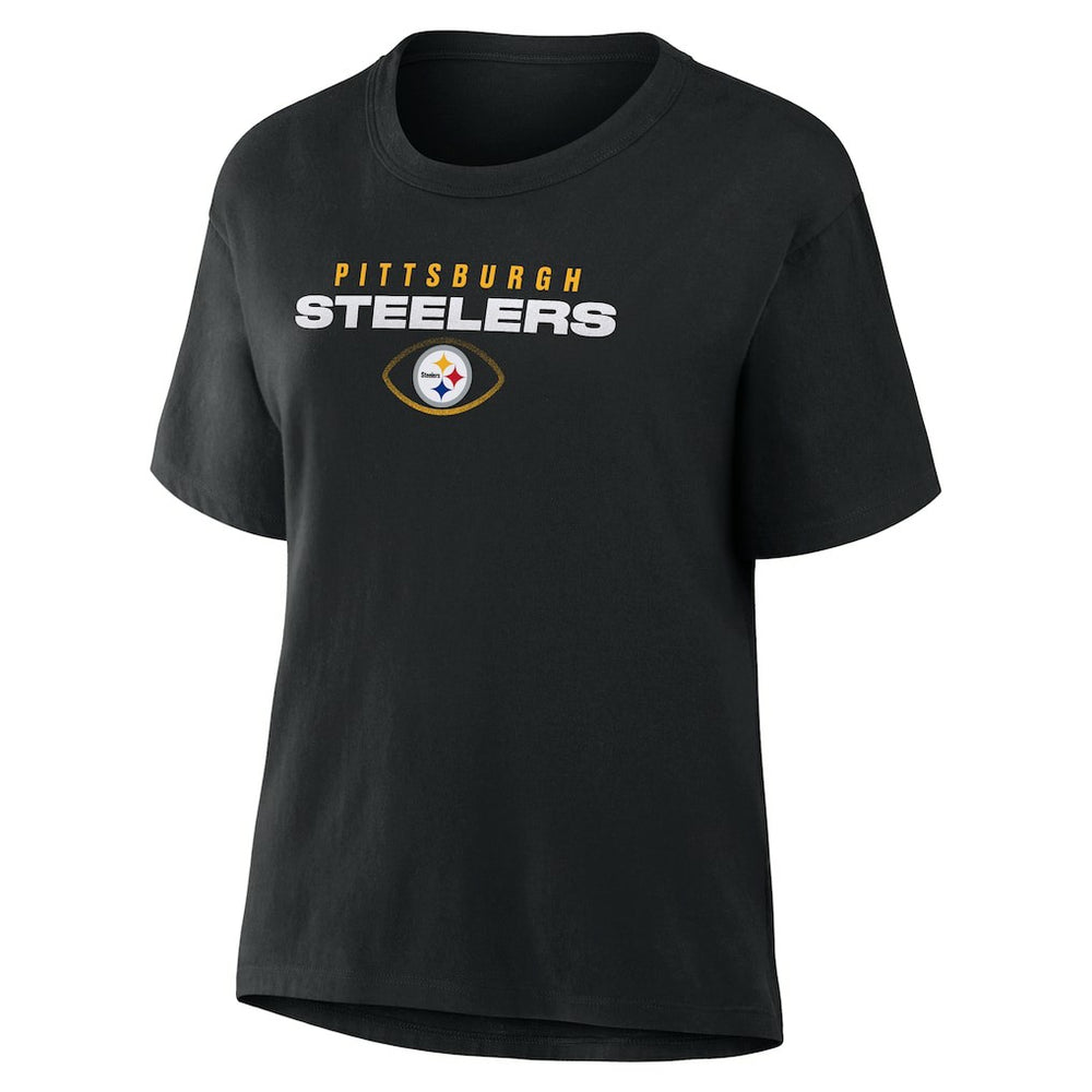 Pittsburgh Steelers Women's Fade Legacy T-Shirt - Black - Fanatics