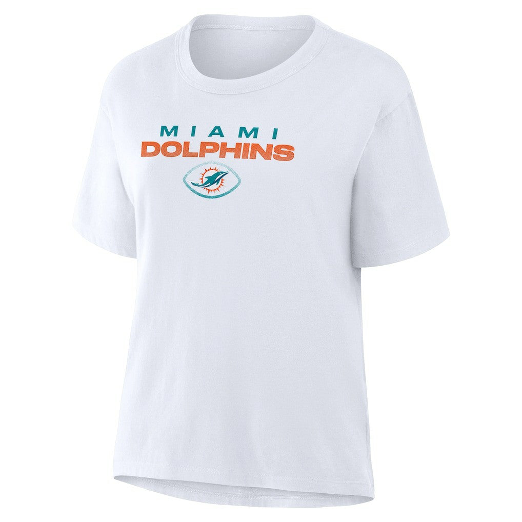 Miami Dolphins Women's Fade Legacy T-Shirt - White - Fanatics