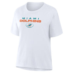 Miami Dolphins Women's Fade Legacy T-Shirt - White - Fanatics