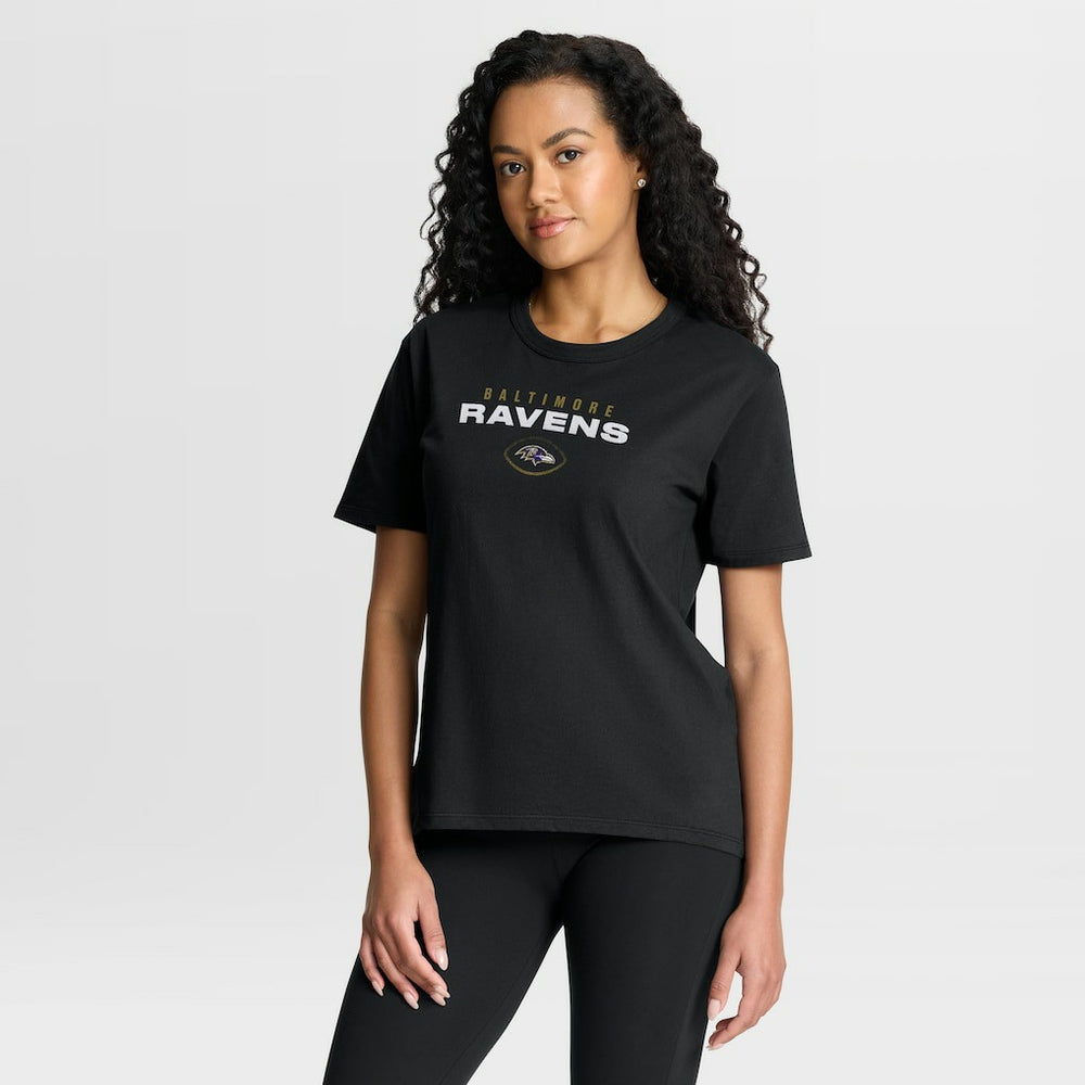 Baltimore Ravens Women's Fade Legacy T-Shirt - Black - Fanatics