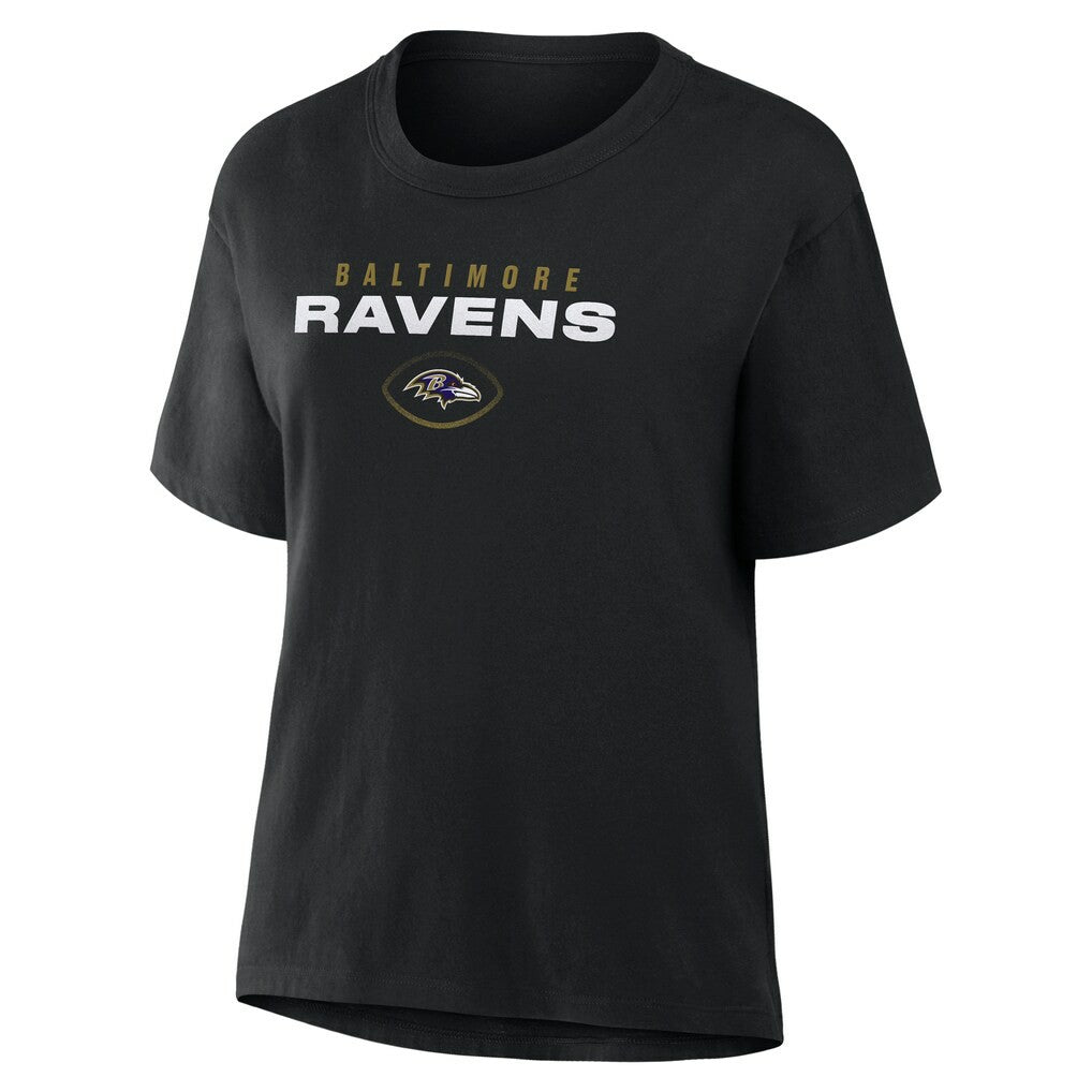 Baltimore Ravens Women's Fade Legacy T-Shirt - Black - Fanatics