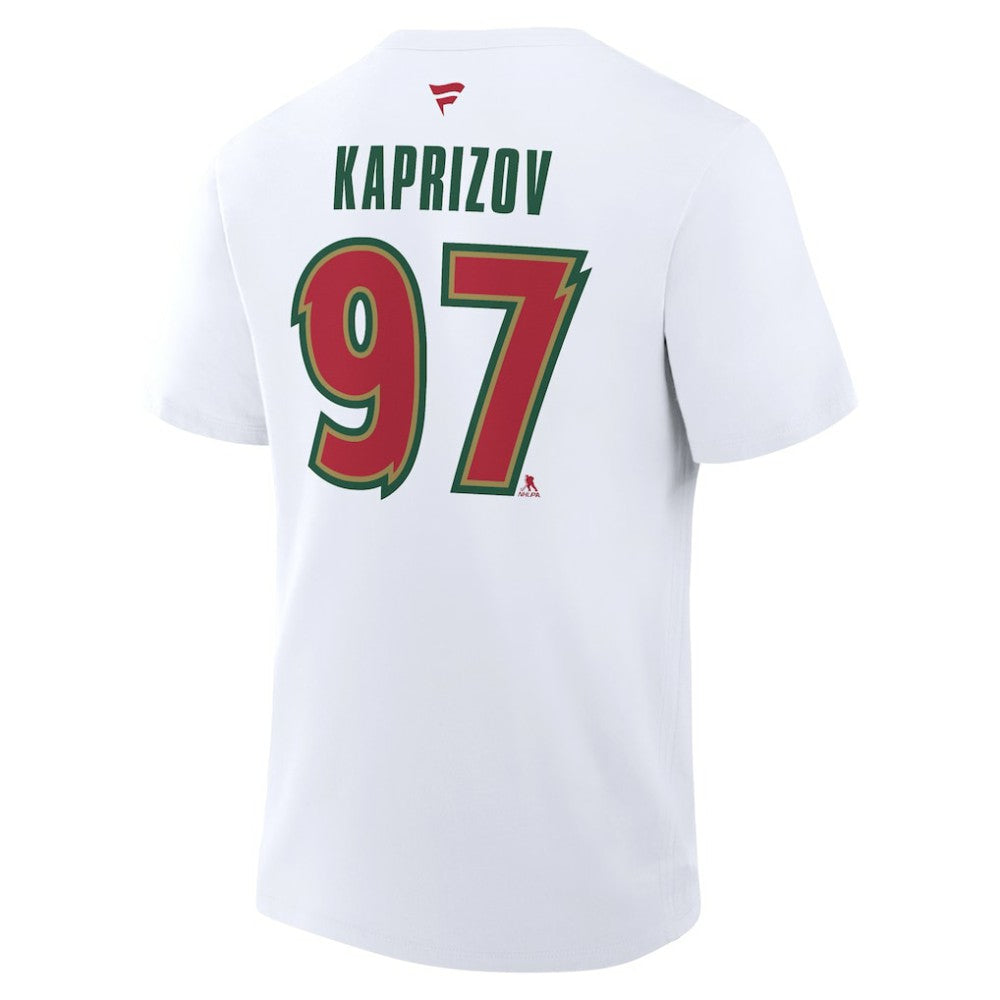 Kirill Kaprizov Minnesota Wild Fanatics Authentic Stack Name & Number T-Shirt - White | Fanatics online