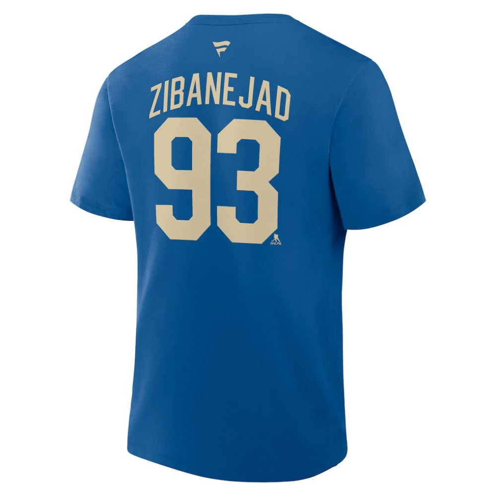 Mika Zibanejad New York Rangers Fanatics Authentic Stack Name & Number T-Shirt - Blue | Fanatics on sale