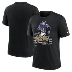 Derrick Henry Baltimore Ravens Player Graphic T-Shirt - Heather Black - Nike