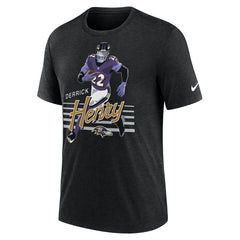 Derrick Henry Baltimore Ravens Player Graphic T-Shirt - Heather Black - Nike