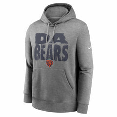 Chicago Bears Club Fleece Hoodie - Heather Gray - Nike