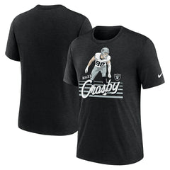 Maxx Crosby Las Vegas Raiders Player Graphic T-Shirt - Heather Black - Nike